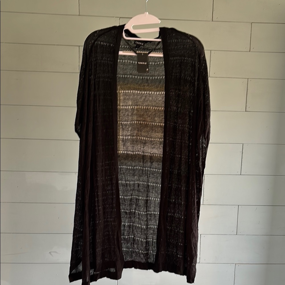 NWT Torrid Black Kimono Open-Front Cardigan